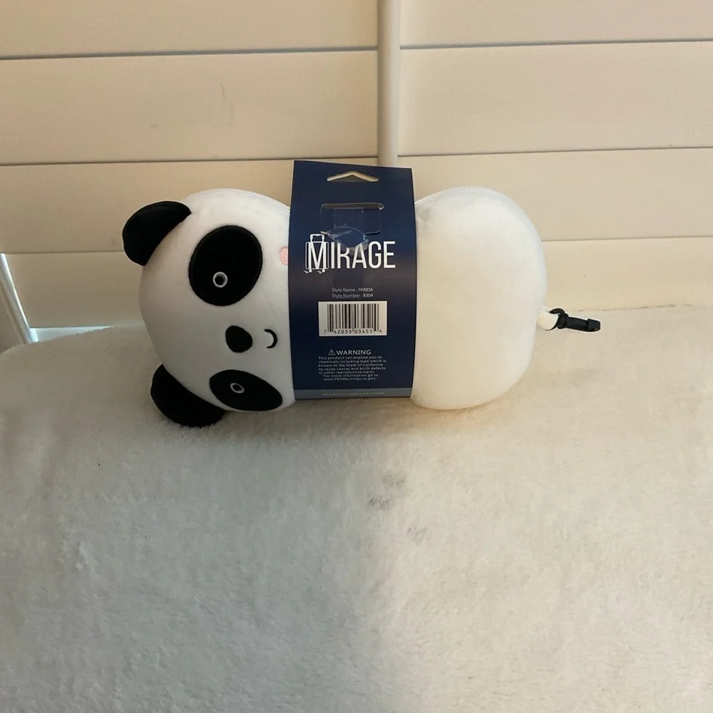 Mikage White & Black Panda Plush Face Mask Holder